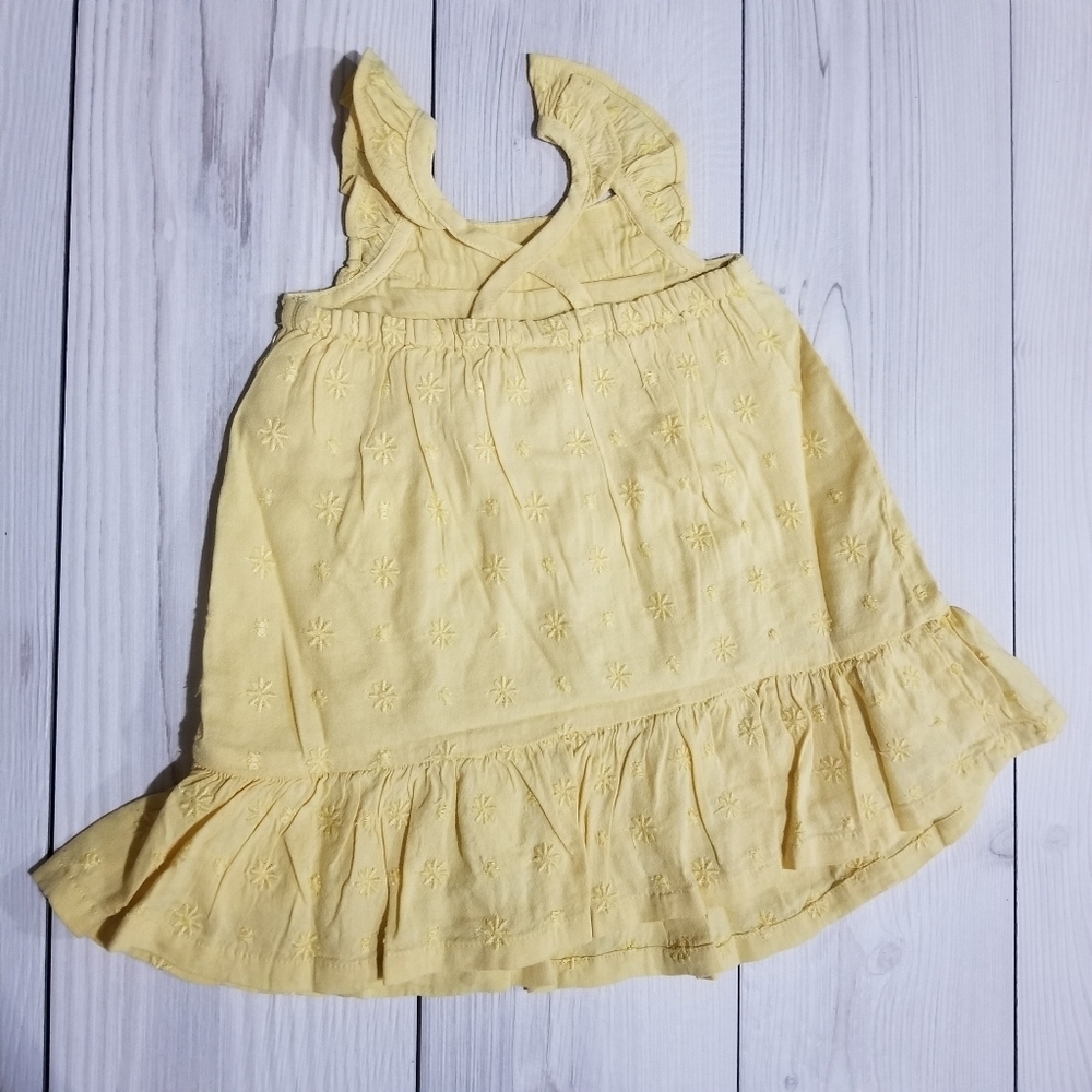 Old Navy Yellow floral flutter sleeve dress Size 6-12 mo NWT - Picture 2 of 13